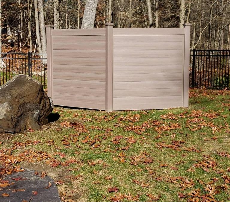 horizontal pvc woodgrain fence reliable fence ct orange